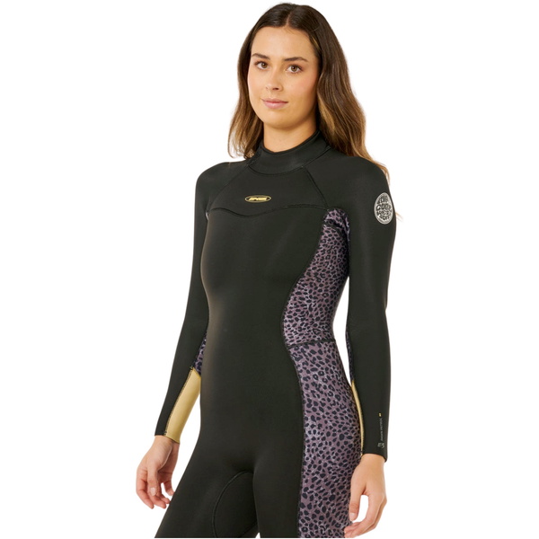 2026 Rip Curl Kvinders Dawn Patrol 4/3mm Back Zip Wetsuit 163WFS - Natural